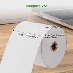 Thermal Paper 3 1/8 x 230ft, 10 Rolls Receipt Paper Work for Star Micronics T…