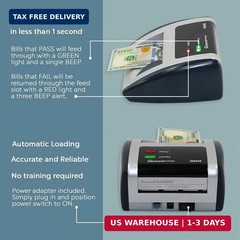AccuBANKER D450 Counterfeit Bill Detector, 5 Point Detection | Verifies magnetic