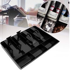 Cash Register Drawer Insert Tray with 4 Bill/3 Coin Compartments for Money St…