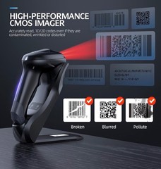 TEEMI TMSL-56CR Bluetooth Barcode Scanner with USB Charging Cradle
