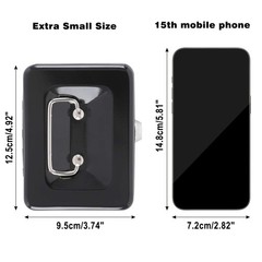 Locking Steel Mini Cash Box Coin Tray Key Lock Kids 4.92×3.74×2.36 Black
