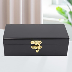 Black Acrylic Lockable Cash Box, Money Holder, Cash Organizer, Single Row Curren