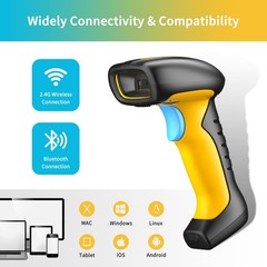Upgraded QR Industrial Bluetooth Barcode Scanner with Charging Dock