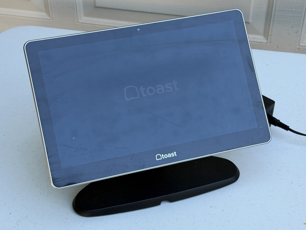 Toast Flex TT200 POS System With Flip Display And Power Supply Used Good Cond
