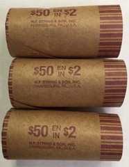 Preformed Coin Roll Wrappers Canada Twoonies 2 Dollar $ Bag of 100 High Quality