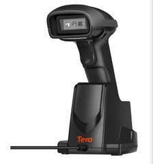 Tera Barcode Scanner with Charging Cradle: 1D 2D QR 2.4G Wireless Reader HW0005