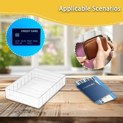 Large Clear Acrylic Cash Organizer 8 Sections Desk Tray Organizer for Money B…