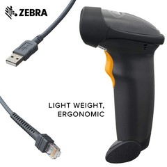 Zebra LS2208 Barcode Scanner Handheld with Stand & USB Cable LS2208-SR20007R-NA