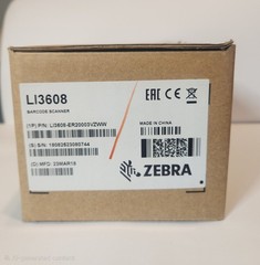 Zebra LI3608-ER20003VZWW Corded Barcode Scanner – NIB – Display Unit