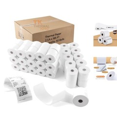 Reliable 50 Roll Pack of 2 1/4&Prime; x 165&prime; Glossy Thermal Paper for POS Systems