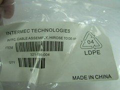 New Intermec 6&Prime; Adapter Cable Hirose to DB9M Serial with ThumbScrews 321-584-004