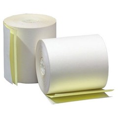 (6) 3&Prime; x 95&prime; 2-PLY W/C CARBONLESS POS RECEIPT PAPER ROLLS ~FAST FREE SHIPPING~