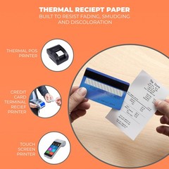 Thermal Credit Card Paper Rolls Printer Paper Receipts 2 1/4&Prime; X 50&prime; for Popul…