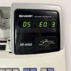 Sharp XE-A102 Electronic Cash Register FOR PARTS – No Keys- READ