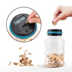 Large Piggy Bank for Boys Adults, Vcertcpl Digital Coin Counting Bank with LCD C