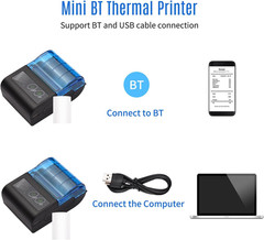 Receipt Printer, Portable Mini Thermal Receipt Printers USB Receipt Bill Ticket