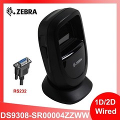 Zebra DS9308-SR00004ZZWW 1D 2D QR Code Desktop Corded Barcode Scanner RS232 Kit