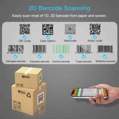 Eyoyo Phone Back Clip Barcode Scanner Bluetooth 1D 2D QR UPC EAN Code Scanner