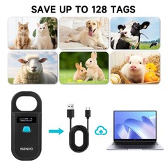 Pet Microchip Scanner Rechargeable RFID EMID Micro Chip Reader Scanner 134.2k…