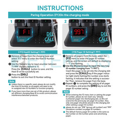 TD157A Restaurant Buzzer System Replaceable DIY Stickers,39 Prompt Modes Eatery