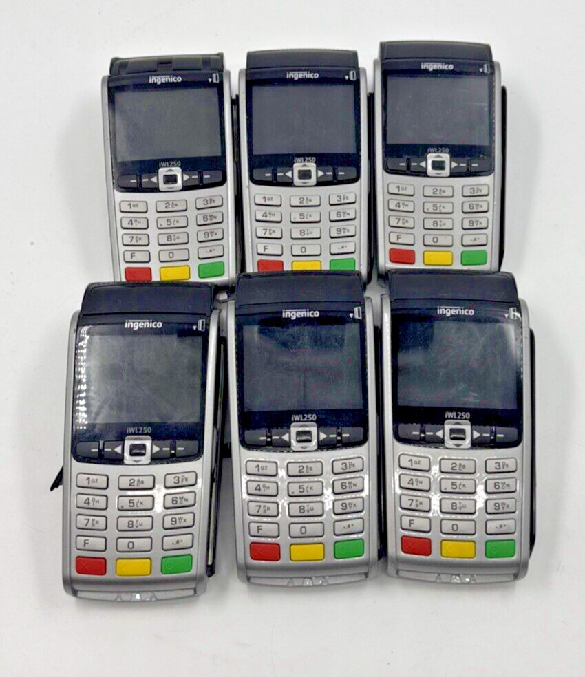 Ingenico IWL250 **Unauthorized Message**Lot Of 6 / power cords not included