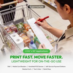 50 Rolls 2.25&Prime; x 50&prime; Thermal Receipt Paper – BPA Free, Non-Phenol, POS Compatibl