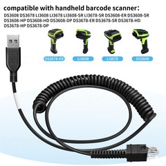 CAB-3600-UNC3 Coiled Cable 3M For Zebra DS3678-HP DS3678-DP Barcode Scanner