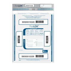 100 Bags ControlTek TripLOK 12×16 Clear Tamper Evident Cash Deposit Bag Security