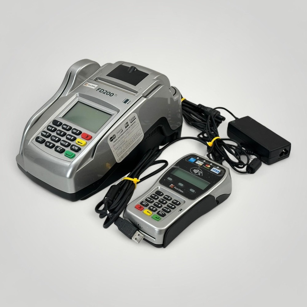 First Data FD200Ti Credit Card Terminal FD-35 EMV Pinpad Bundle POS Ethernet USB
