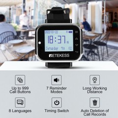 Retekess TD110 Restaurant Wireless Pager Calling System Waiter Watch Cafe Club