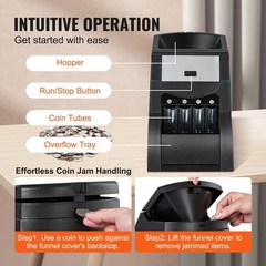 High-Speed Coin Sorter for USD Coins with 200-Coin Capacity