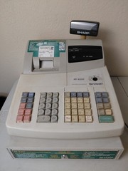 Sharp XE-A202 Electronic Small Business Cash Register No Keys Untested