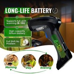 ✅Wireless 2D QR Code Barcode Scanner w/Full Kit – Similar to Symbol DS6878🔥