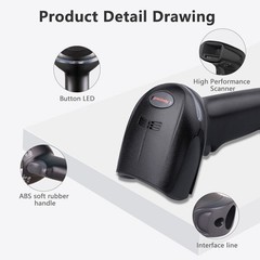 Honeywell 1900GHD-2USB 2D Barcode Scanner 1900G-HD (High Density) w/USB Cable US