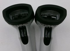 Lot of 2 Zebra LI2208-SR White 1D Barcode Scanners w/ USB Cables