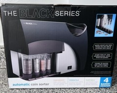 The Black Series 4-Barrel Automatic Coin Sorter Black with Coin Sleeves