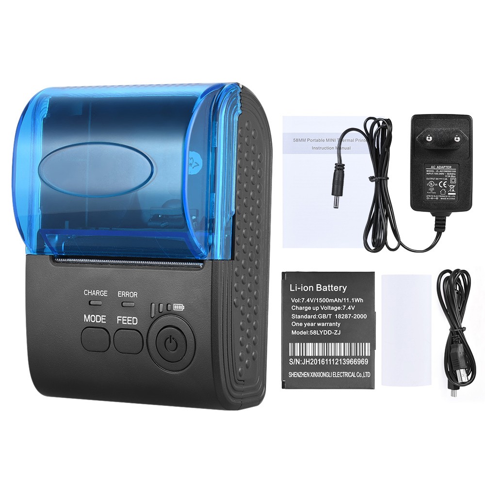 POS-5805DD Portable Mini 58mm Wireless USB Thermal Printer Receipt Bill Tic UZRB