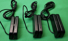 *Lot Of 3* USB Magnetic Credit Card Reader 3-Track POS Swipe Card Reader MSR123