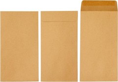 100 Pack Brown #7 Small Money Envelopes for Cash, 3.5 X 6.5 Inch Budgeting, Bank