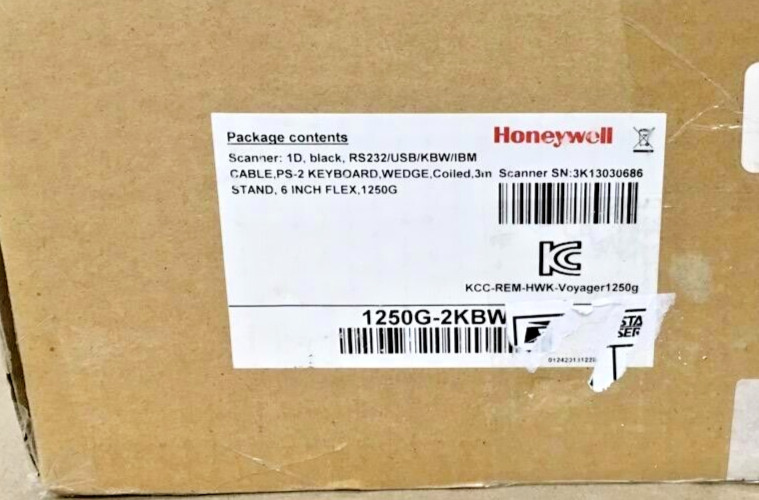 Honeywell Voyager 1250G PS2 Barcode Scanner Kit black 1250G-2KBW-1 ✅❤️✅❤️✅