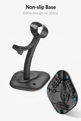 1D/2D Barcode Scanner Stand Goose Neck Hands Free Angel & Height Adjustable