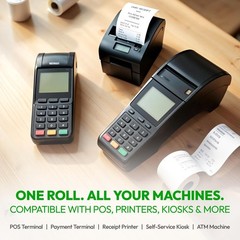 50 Rolls 2.25&Prime; x 50&prime; Thermal Receipt Paper – BPA Free, Non-Phenol, POS Compatibl