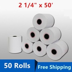 50 Rolls Case 2 1/4&Prime; x 50&prime; Thermal Credit Card & Cash Register POS Receipt Paper