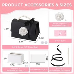 Money Pull Box For Cash Surprise Mini Rose Handbag 30 PCS Transparent Bags