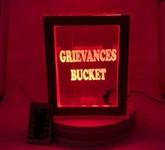 Personalized Tip Box Raffle Fund Raiser Donation Jar Engraved Light Changing LED