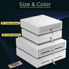 Mini Cash Register Drawer for Point of Sale (POS) System with 4 Bill 5 Coin Cash