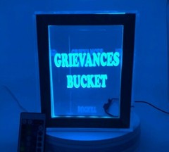 Personalized Tip Box Raffle Fund Raiser Donation Jar Engraved Light Changing LED