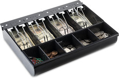 Cash Drawer Tray – 11.7 X 10.3 X 2.3 Inch Cash Register Insert – 4 Bill / 5 Coin