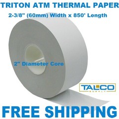 ATM 2-3/8&Prime; x 850&prime; THERMAL RECEIPT PAPER – 6 X-LARGE ROLLS ~FAST FREE SHIPPING~