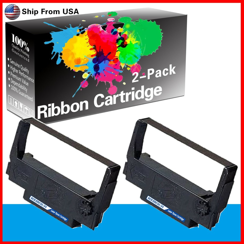 2PCS Purple Compatible ERC-30 ERC30 Ribbon for TM-U200D TM-U210B TM-U210D